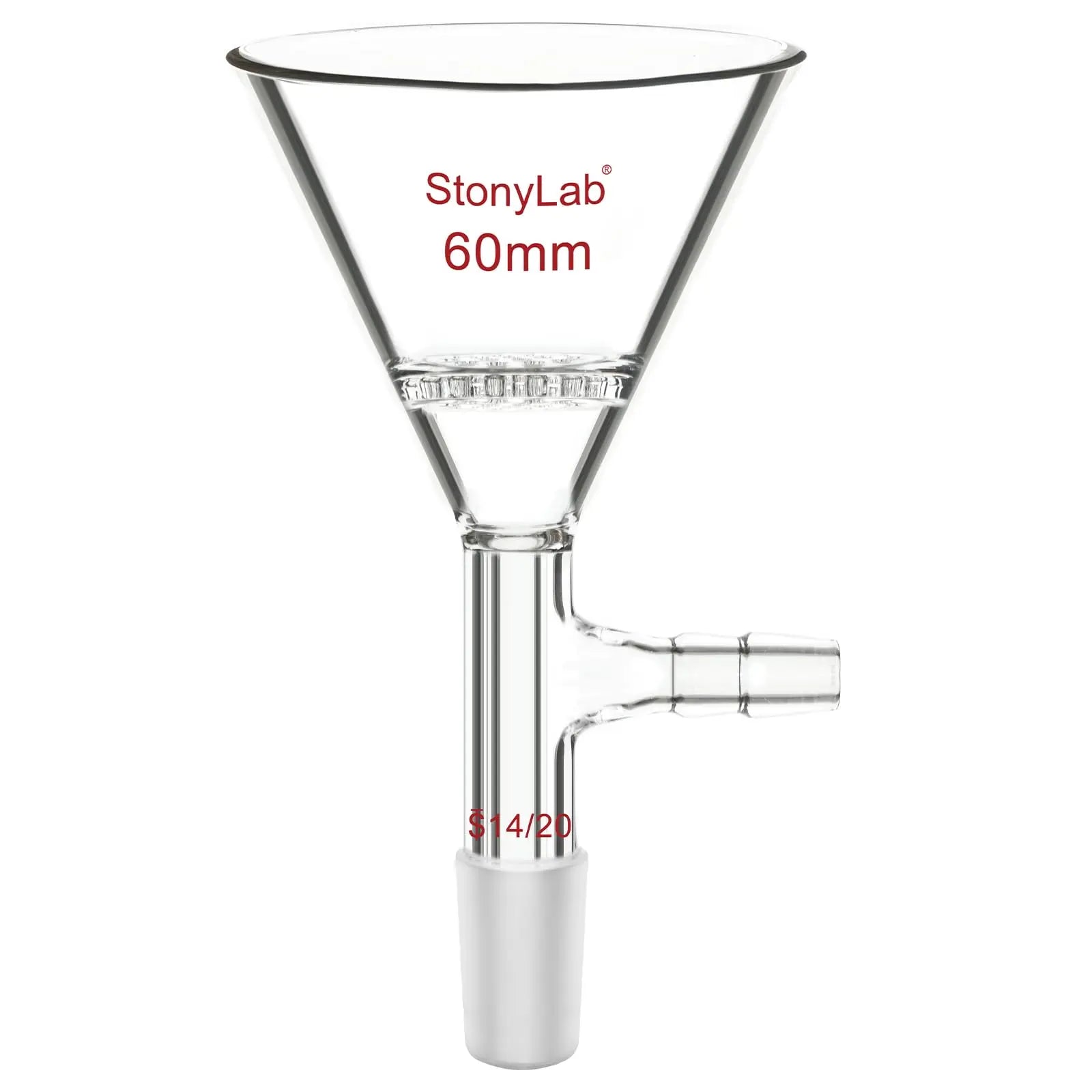 Triangular Filtration Funnel, 14/20 24/40 Joint Funnels-Glass Funnels 14/20 / 60 mm (2.36 in)