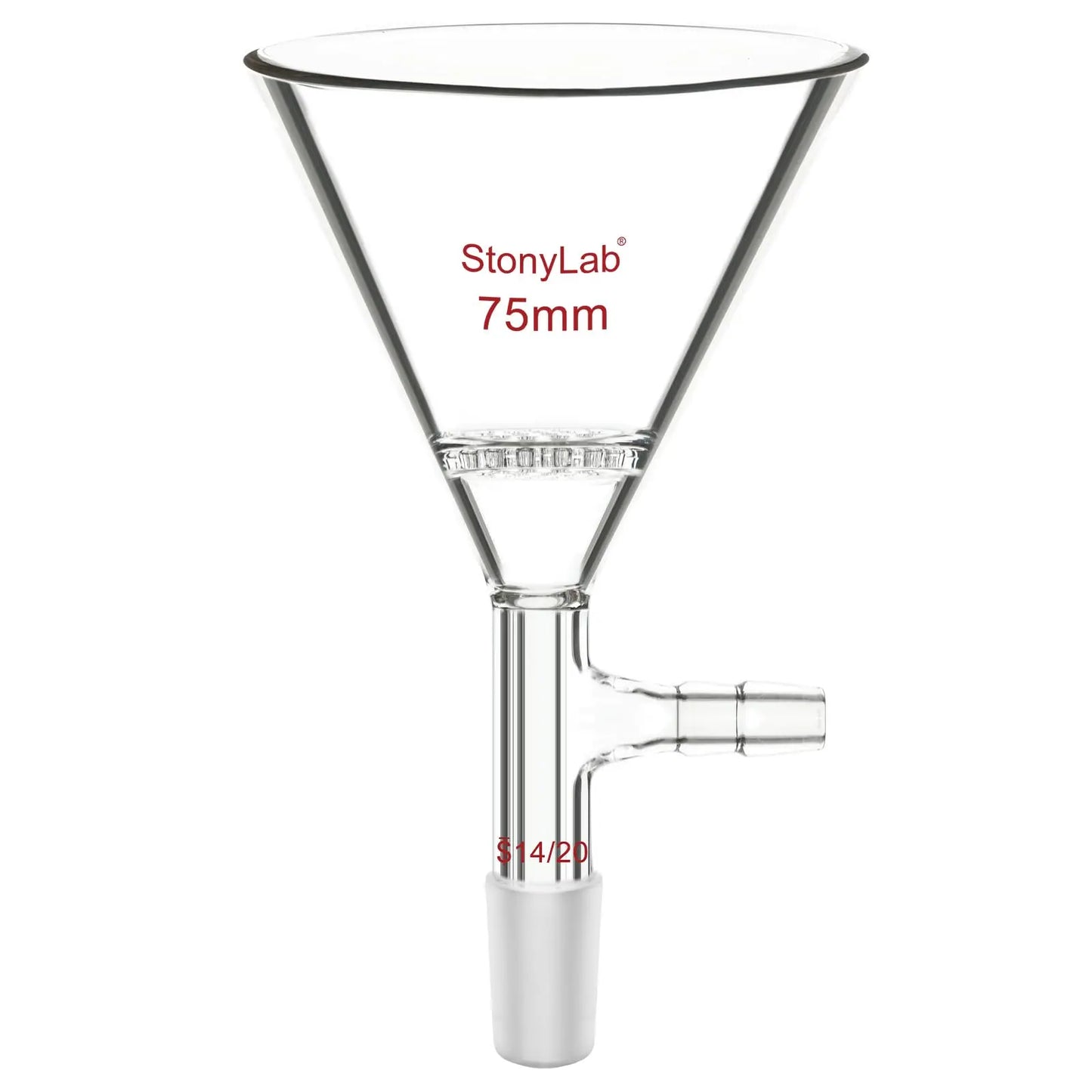Triangular Filtration Funnel, 14/20 24/40 Joint Funnels-Glass Funnels 14/20 / 75 mm (2.95 in)