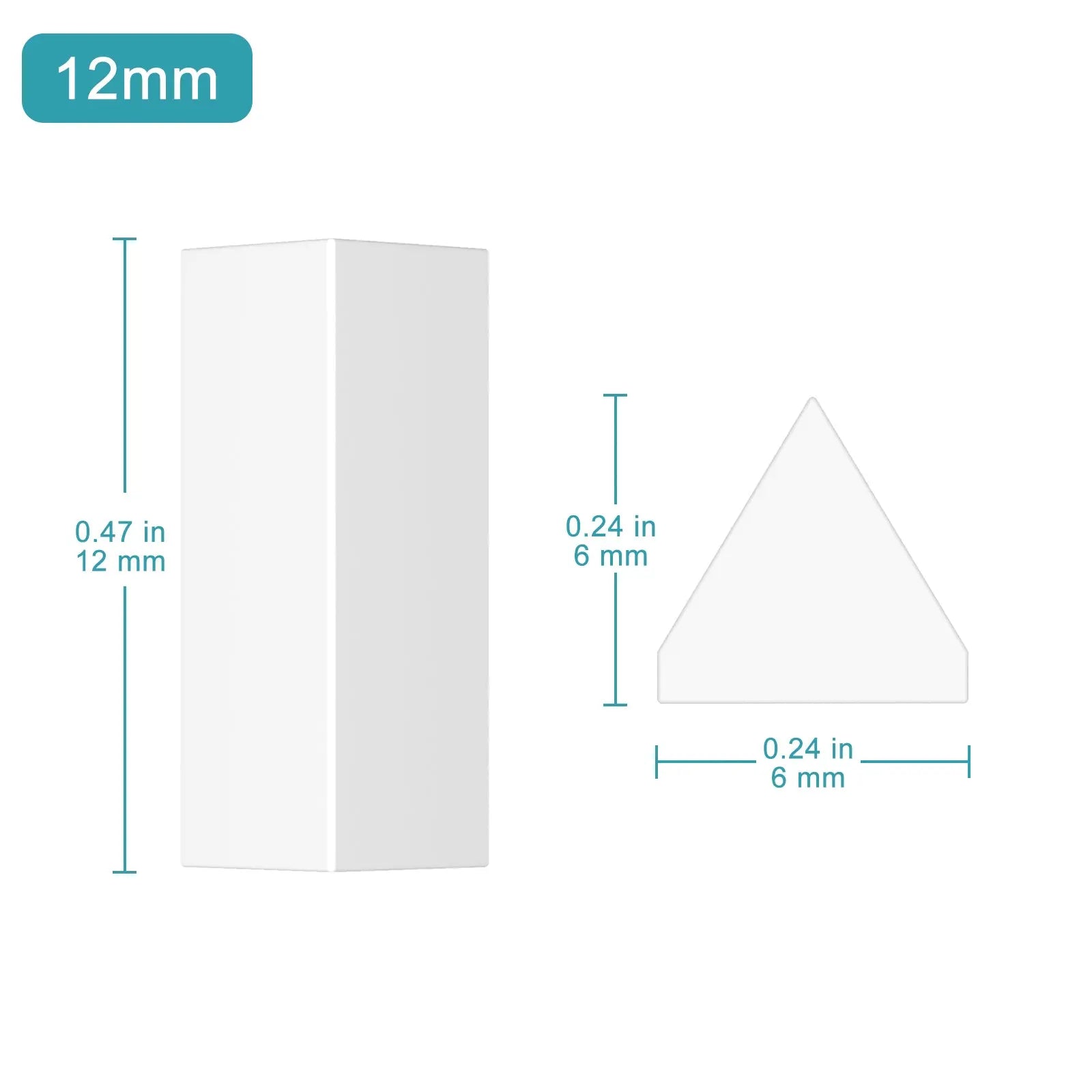 Close-up view showing the precise design and material of StonyLab Triangular Magnetic Stir Bars