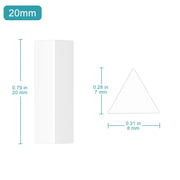 Side view and dimensional layout of the durable StonyLab Triangular Magnetic Stir Bars