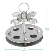 Close-up view showing the precise design and material of StonyLab Tubular Electrolytic Cell Reaction Bracket