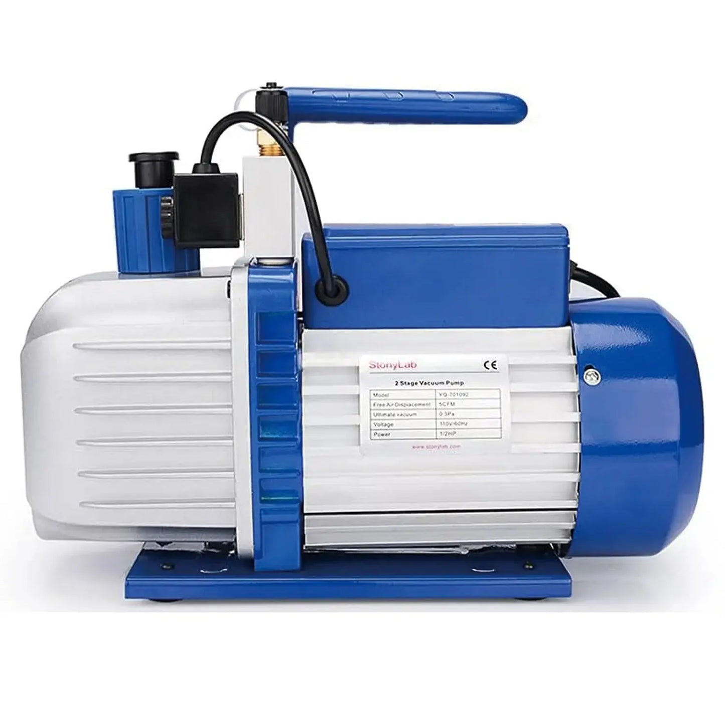 Two-Stage Rotary Vane Vacuum Pump, R32 Explosion-Proof, 10-15 Pa Vacuum, 2.5-7 CFM Oil Pump
