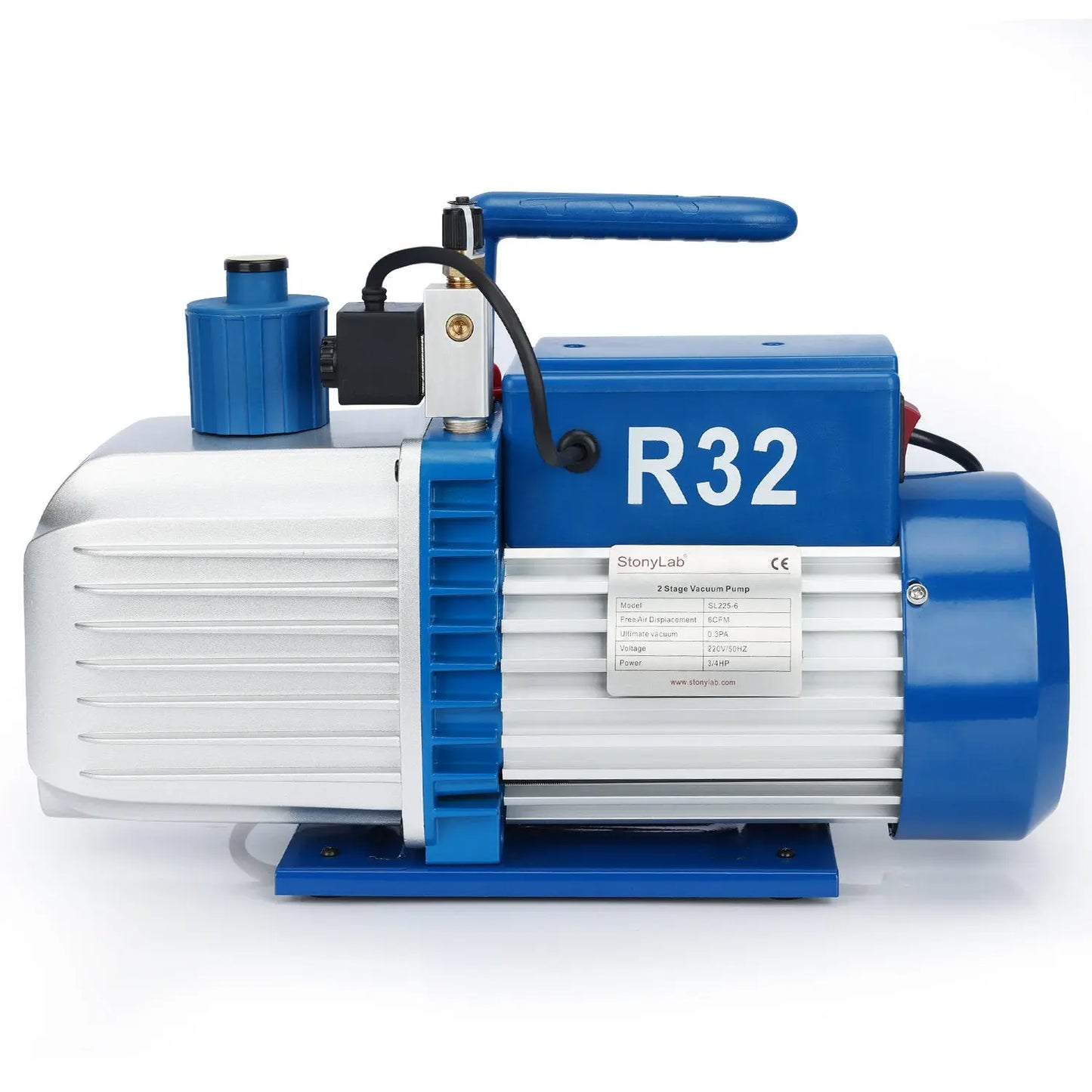 Two-Stage Rotary Vane Vacuum Pump, R32 Explosion-Proof, 10-15 Pa Vacuum, 2.5-7 CFM Oil Pump