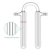 Side view and dimensional layout of the durable StonyLab U-Shape Oil Bubbler