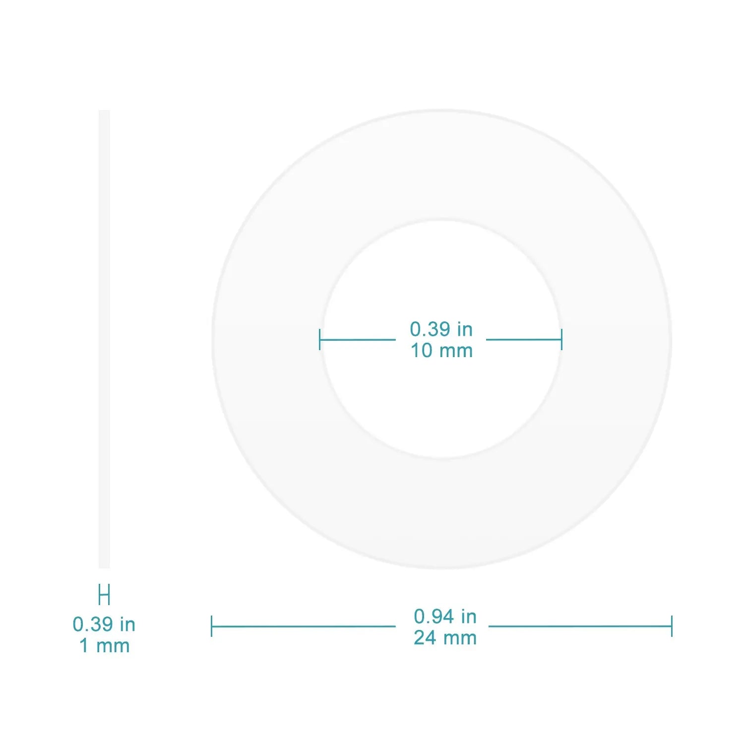 US-GasketSiliconeSeals-24x10mm-10PK Gasket Silicone Seal