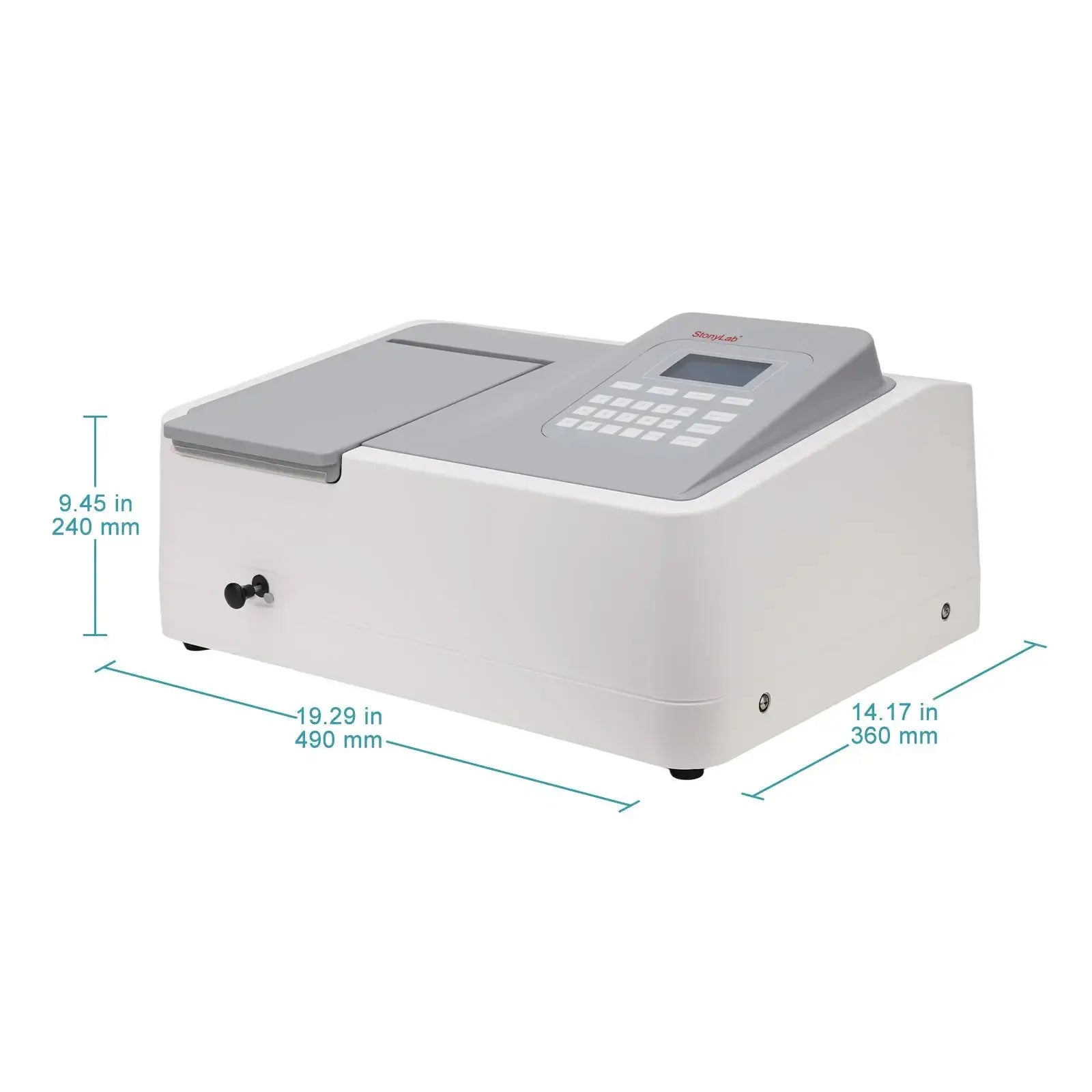 Close-up view showing the precise design and material of StonyLab UV-Vis Spectrophotometer