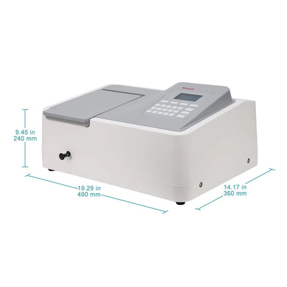 UV-Vis Spectrophotometer, 190–1100 nm, Single-Beam, Dual Light Source Spectrophotometer