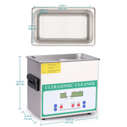 Ultrasonic Cleaner with Digital Display Timer and Heat Control Ultrasonic Cleaners