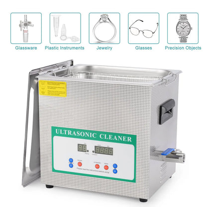 Ultrasonic Cleaner with Digital Display Timer and Heat Control Ultrasonic Cleaners