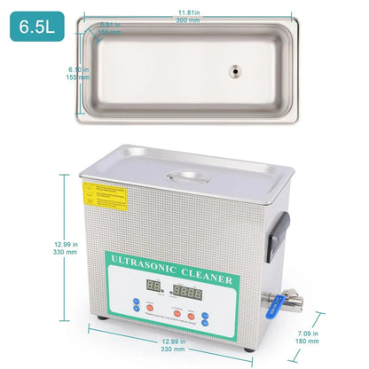 Ultrasonic Cleaner, 1.3-10L, Digital Heating & Timer, 40kHz Lab Glassware Cleaner, 304 Stainless Steel Cleaners-Ultrasonic
