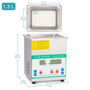 Ultrasonic Cleaner, 1.3-10 L, Digital Heating & Timer, 40 kHz Lab Glassware Cleaner, 304 Stainless Steel Cleaners-Ultrasonic