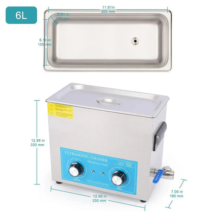 Ultrasonic Cleaner, 2-10L, Knob Control Heating & Timer, 40kHz Lab Cleaner, 304 Stainless Steel Cleaners-Ultrasonic