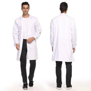 Comprehensive product view and setup components for StonyLab Unisex Full-Length Lab Coat - 3 Pockets