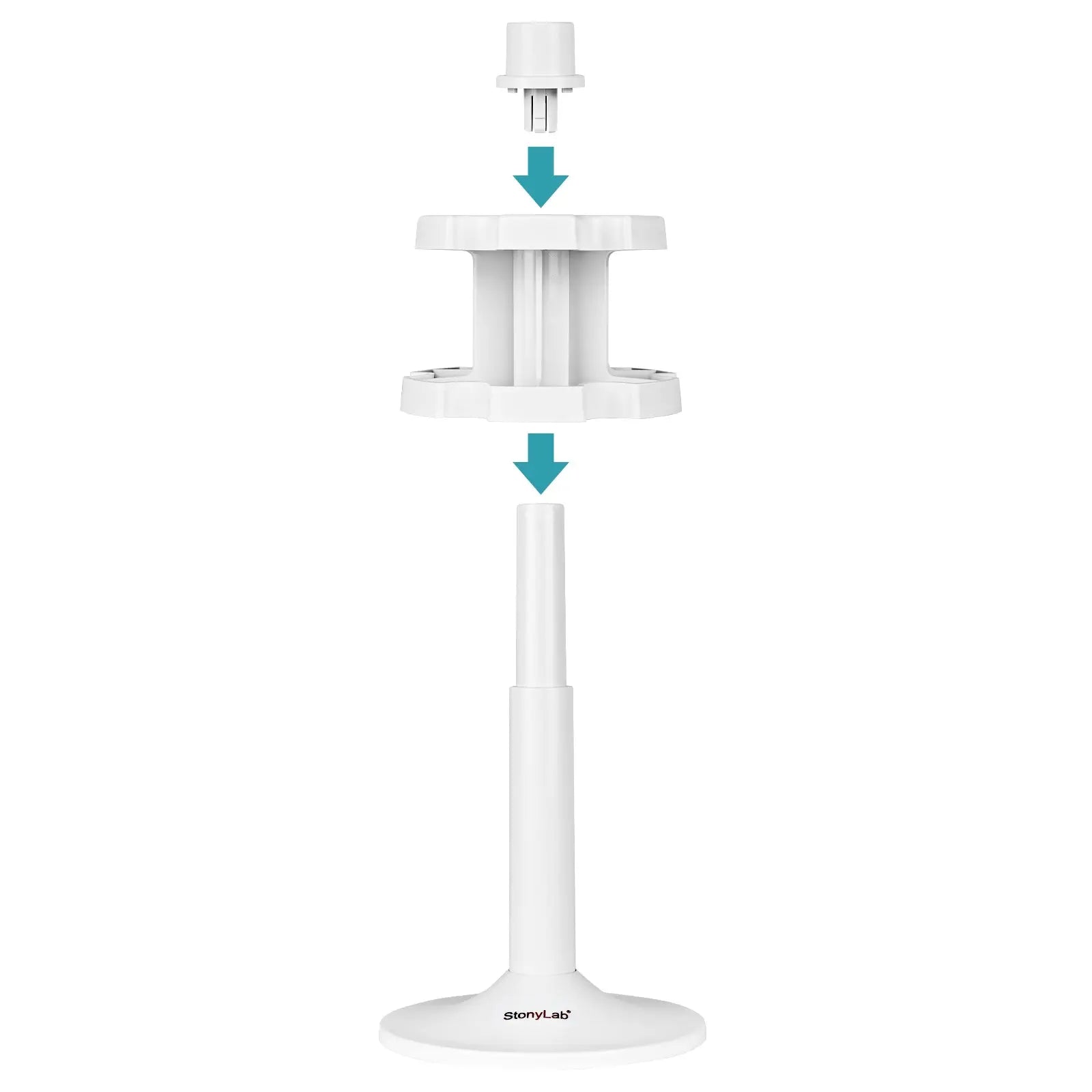 Side view and dimensional layout of the durable StonyLab Universal Pipette Holder