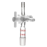 Alternative angle showing underlying build quality of StonyLab Vacuum 3-Way Flow Control Adapter