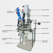 Close-up view showing the precise design and material of StonyLab Vacuum Emulsifying Reactor