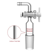 Side view and dimensional layout of the durable StonyLab Vacuum Flow Control Adapter
