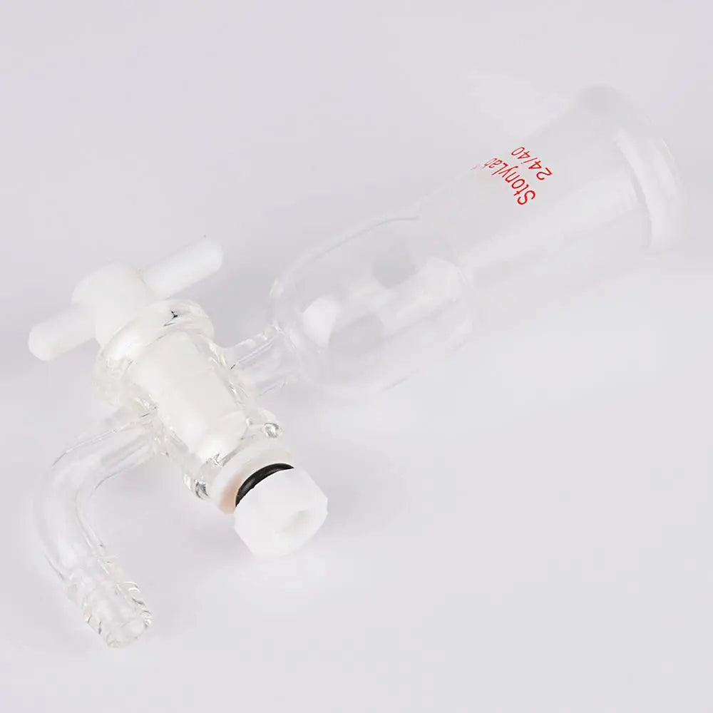 Vacuum Flow Control Adapter with PTFE Stopcock and Bent Hose Connection Adapters - Flow Control / Vacuum