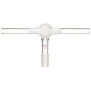 Alternative angle showing underlying build quality of StonyLab Vacuum Flow Control Inlet Adapter with Dual Hose and PTFE Stopcock
