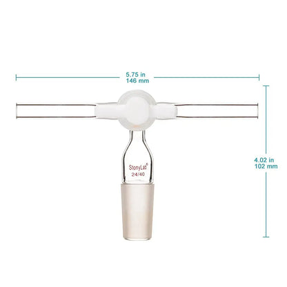 Vacuum Flow Control Inlet Adapter with Dual Hose and PTFE Stopcock Adapters - Flow Control / Vacuum