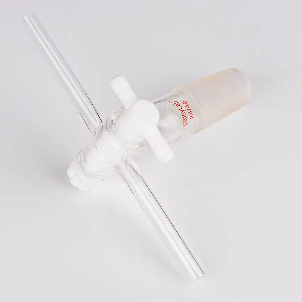 Detailed structural assembly component for StonyLab Vacuum Flow Control Inlet Adapter with Dual Hose and PTFE Stopcock