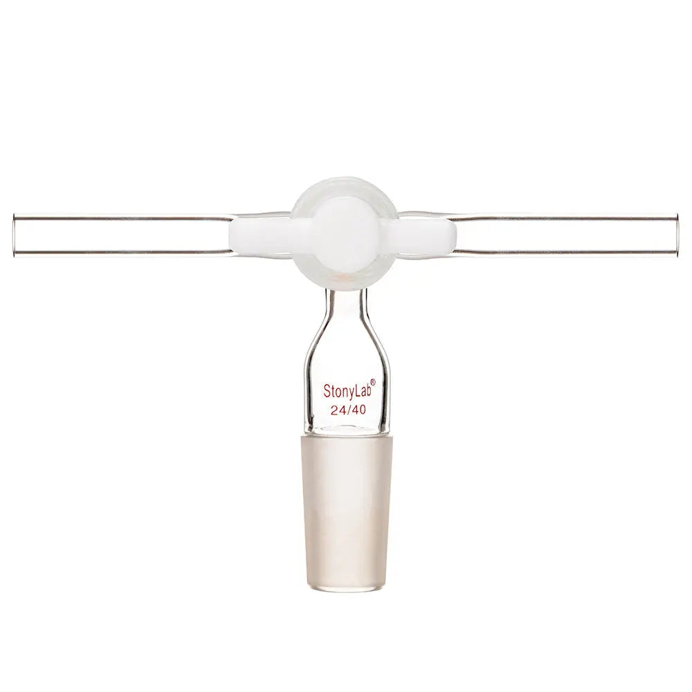 StonyLab Vacuum Flow Control Inlet Adapter with Dual Hose and PTFE Stopcock for professional laboratory applications