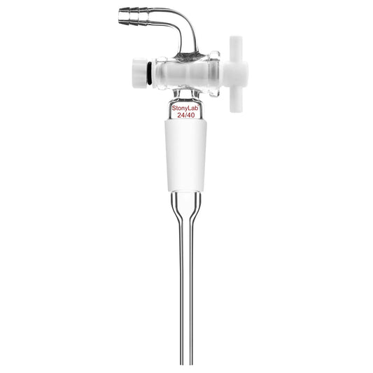 Vacuum PTFE Flow Control Adapter, 19/22 or 24/40 Joint Adapters-Flow Control