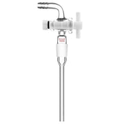 Close-up view showing the precise design and material of StonyLab Vacuum PTFE Flow Control Adapter