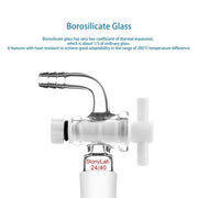 StonyLab Vacuum PTFE Flow Control Adapter heavy duty chemical processing configuration