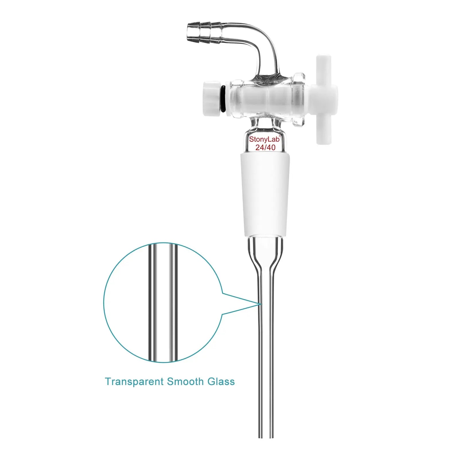 Detailed structural assembly component for StonyLab Vacuum PTFE Flow Control Adapter