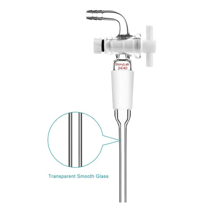 Vacuum PTFE Flow Control Adapter, 19/22 or 24/40 Joint Adapters-Flow Control