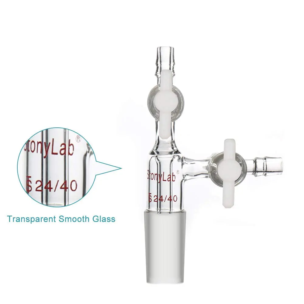 Side view and dimensional layout of the durable StonyLab Vacuum Transfer Adapter
