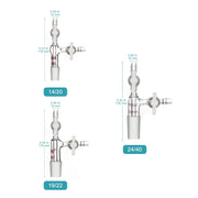 Close-up view showing the precise design and material of StonyLab Vacuum Transfer Adapter