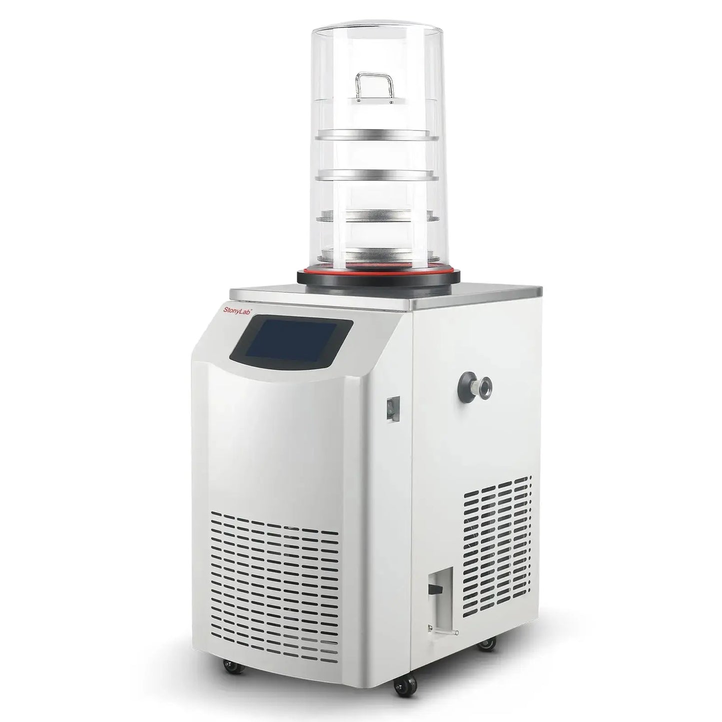 Vertical Freeze Dryer with Vacuum Pump, -60°C/-80°C Cold Trap, 0.092-0.12 ㎡ Drying Area, 4 kg/Batch Water Capture Capacity