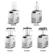 Close-up view showing the precise design and material of StonyLab Vertical Freeze Dryer with Vacuum Pump