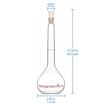 Volumetric Flask Class A with Glass Stopper, 10-1000 ml Flasks - Volumetric