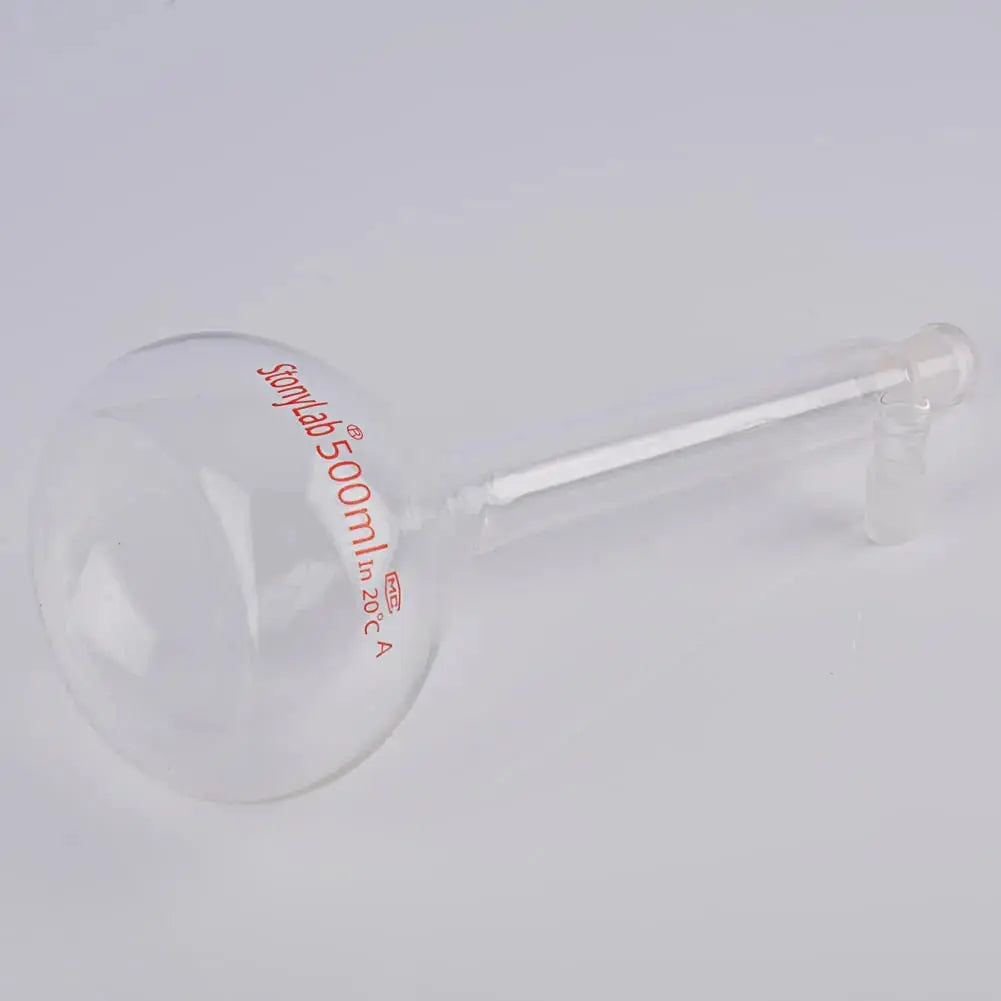 Comprehensive product view and setup components for StonyLab Volumetric Flask Class A with Glass Stopper