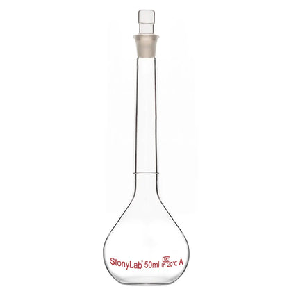 Volumetric Flask Class A with Glass Stopper, 10-1000 ml - StonyLab Flasks - Volumetric 