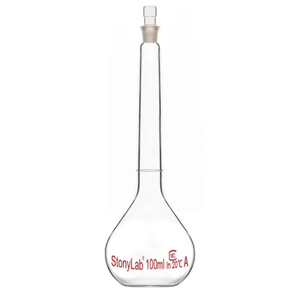 Volumetric Flask Class A with Glass Stopper, 10-1000 ml - StonyLab Flasks - Volumetric 