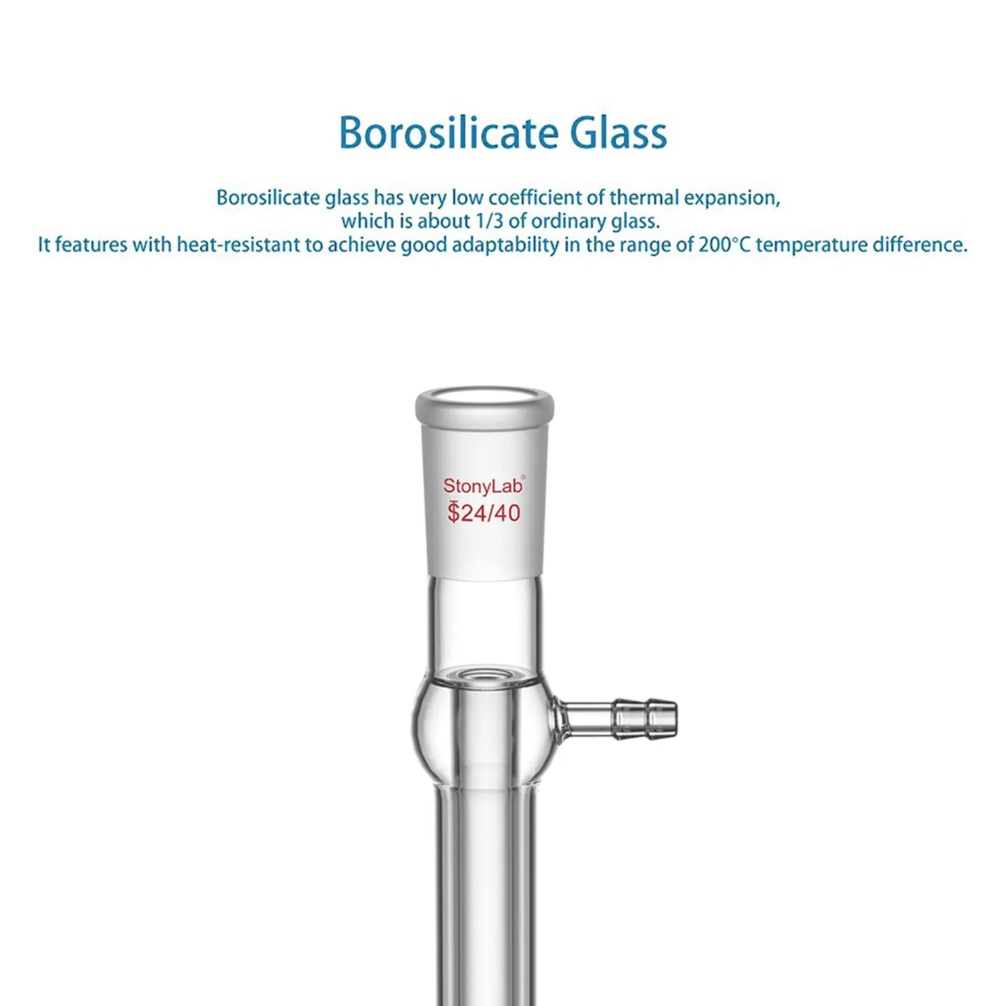 West Condenser, 200 mm Jacket Length, 24/40 Joint Condensers-Liebig Condensers