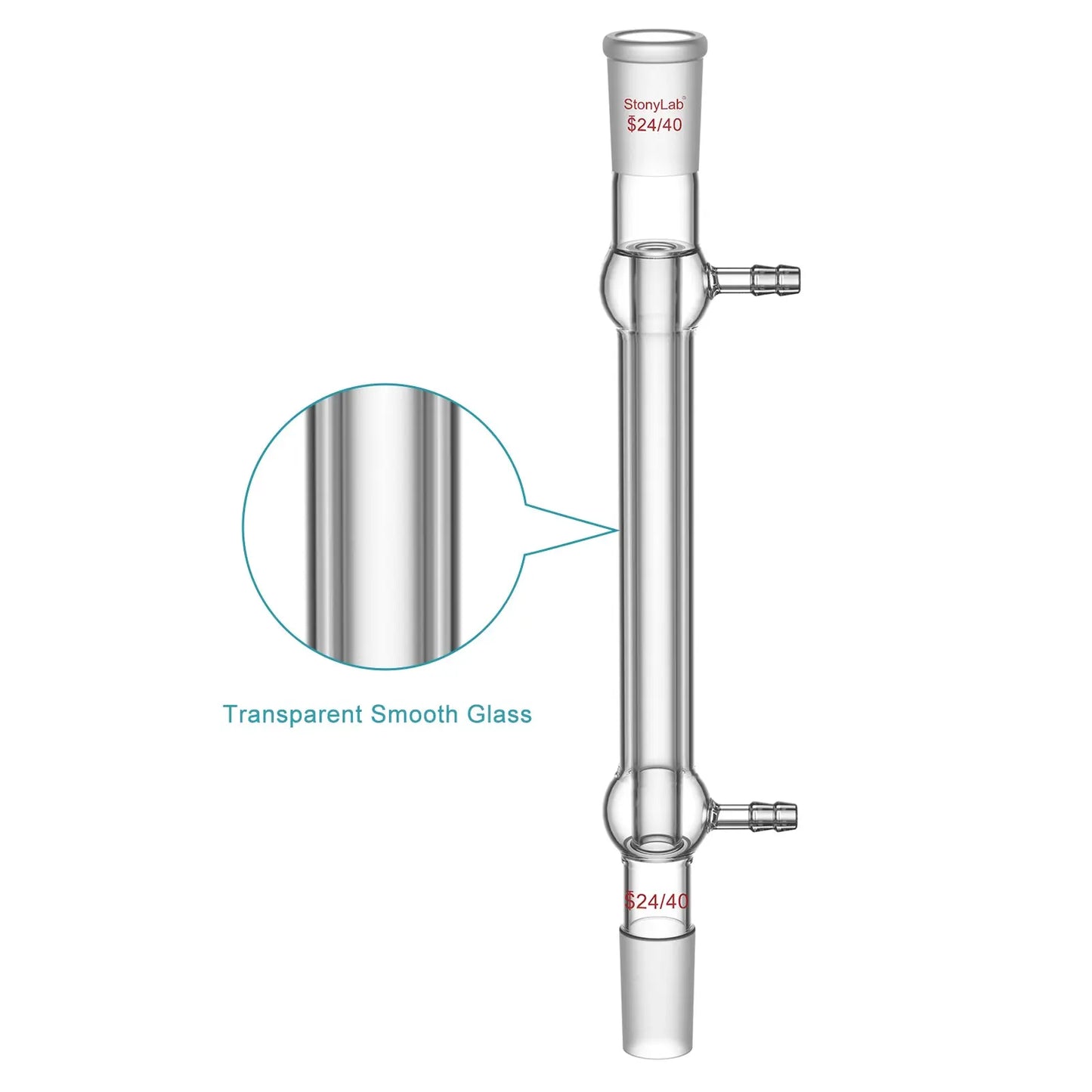 West Condenser, 200 mm Jacket Length, 24/40 Joint Condensers-Liebig Condensers