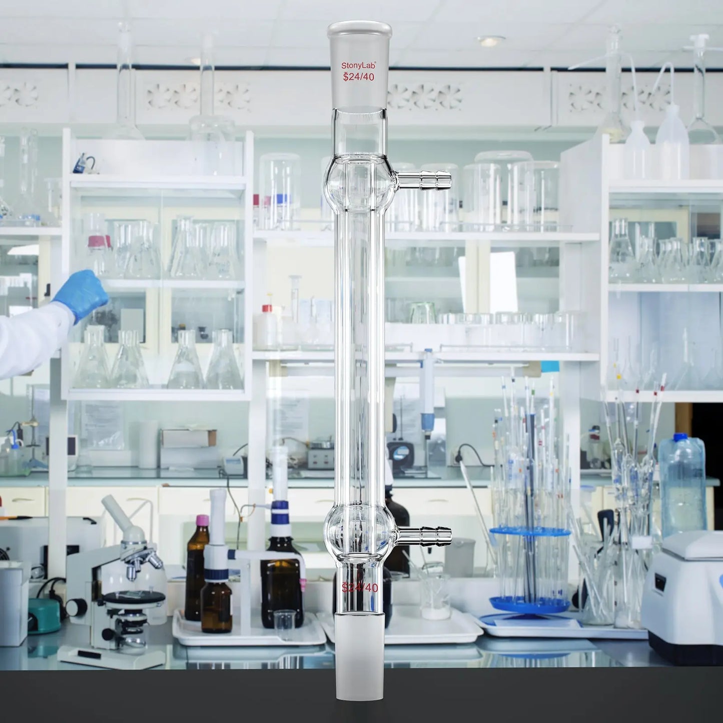 West Condenser, 200 mm Jacket Length, 24/40 Joint Condensers-Liebig Condensers