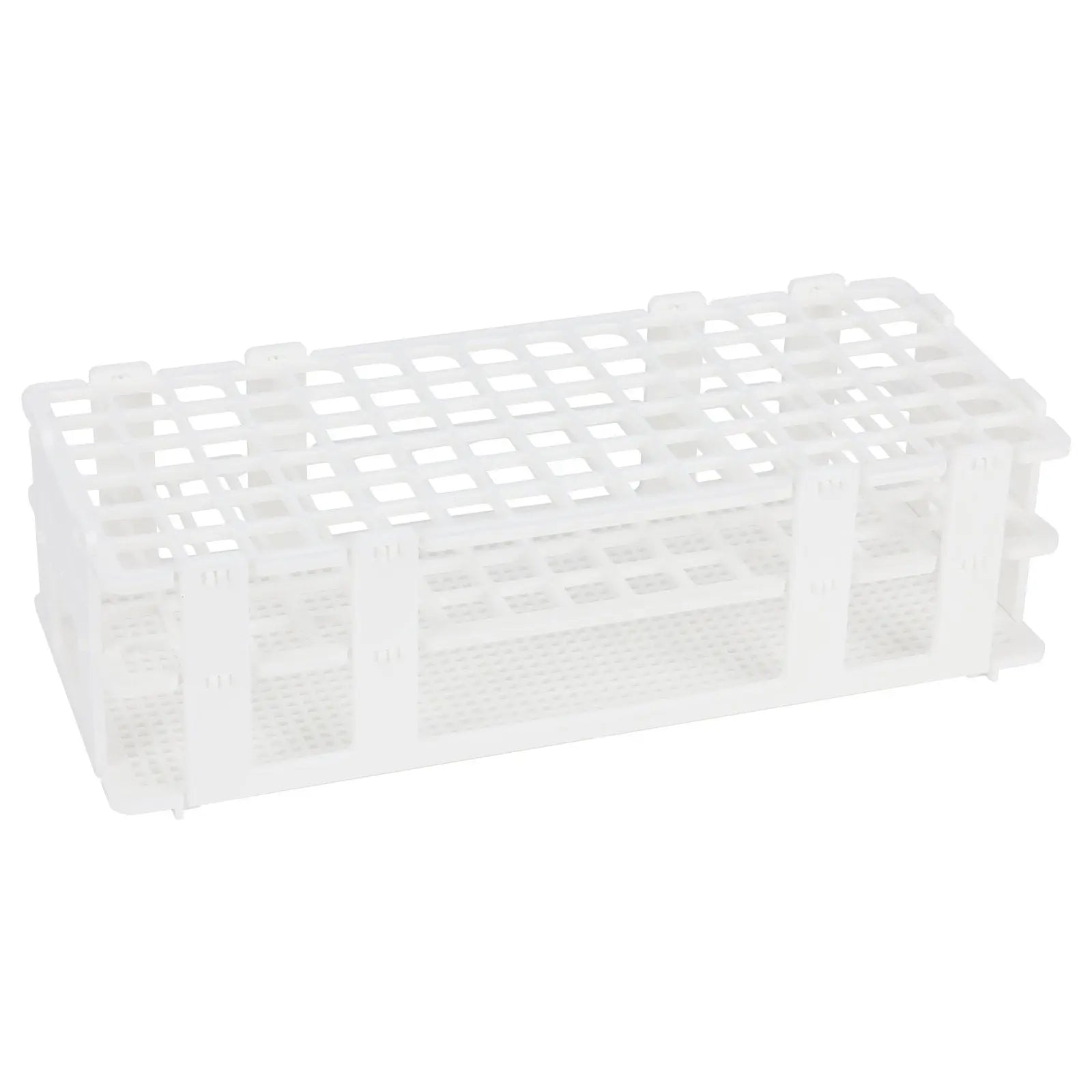 Comprehensive product view and setup components for StonyLab White Plastic Test Tube Rack