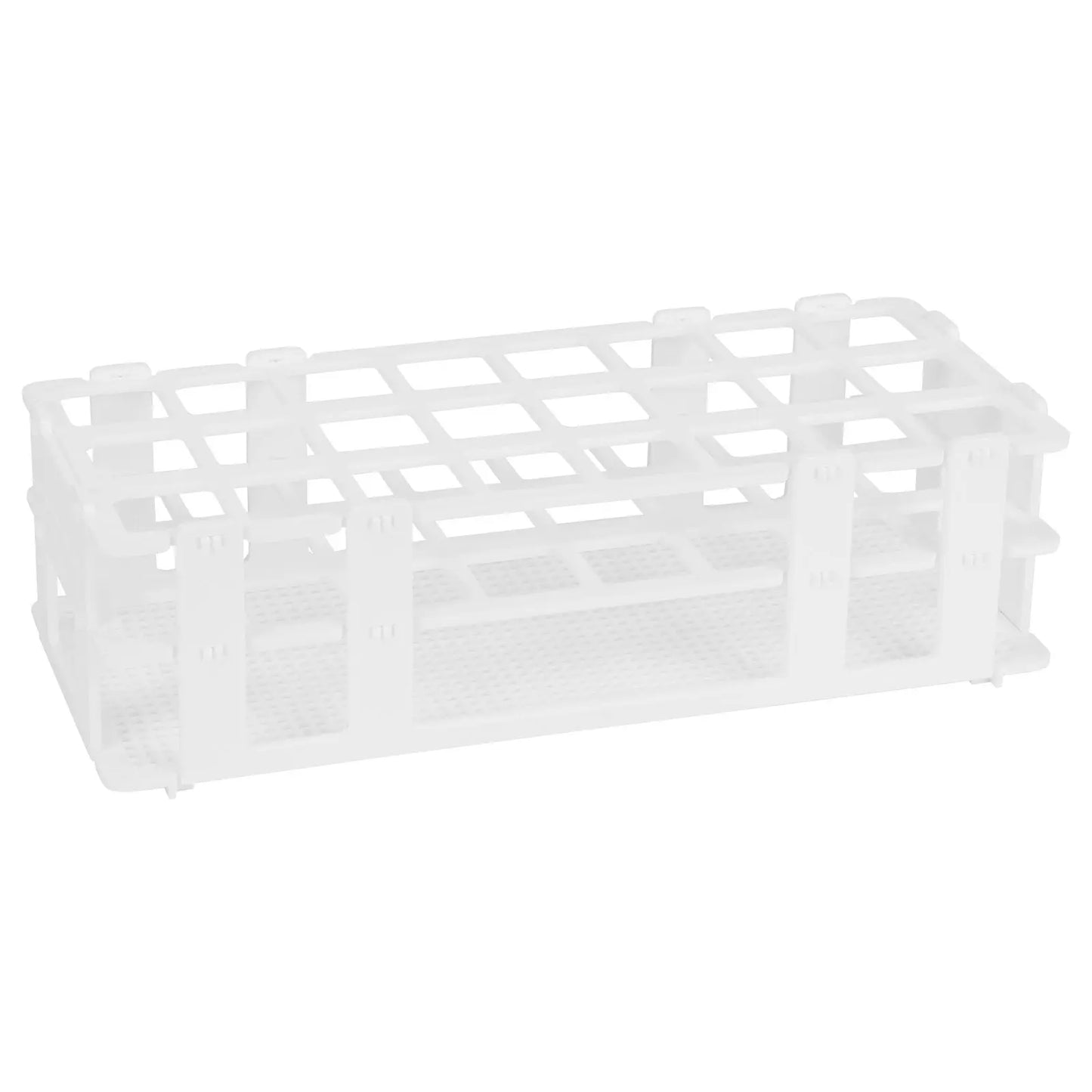 White Plastic Test Tube Rack, 13-30mm Hole Diameter Racks 25-mm