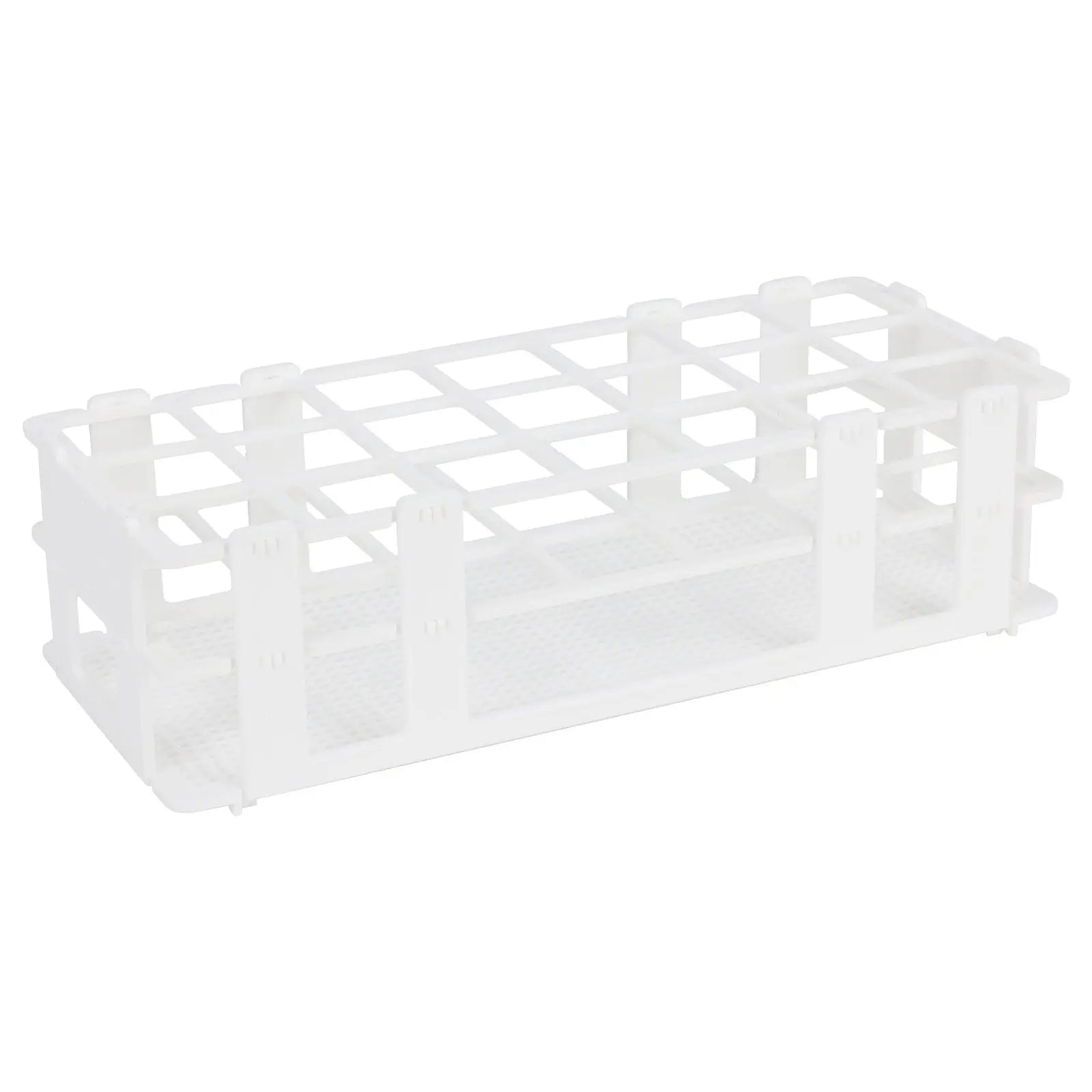 White Plastic Test Tube Rack, 13-30mm Hole Diameter Racks 30-mm