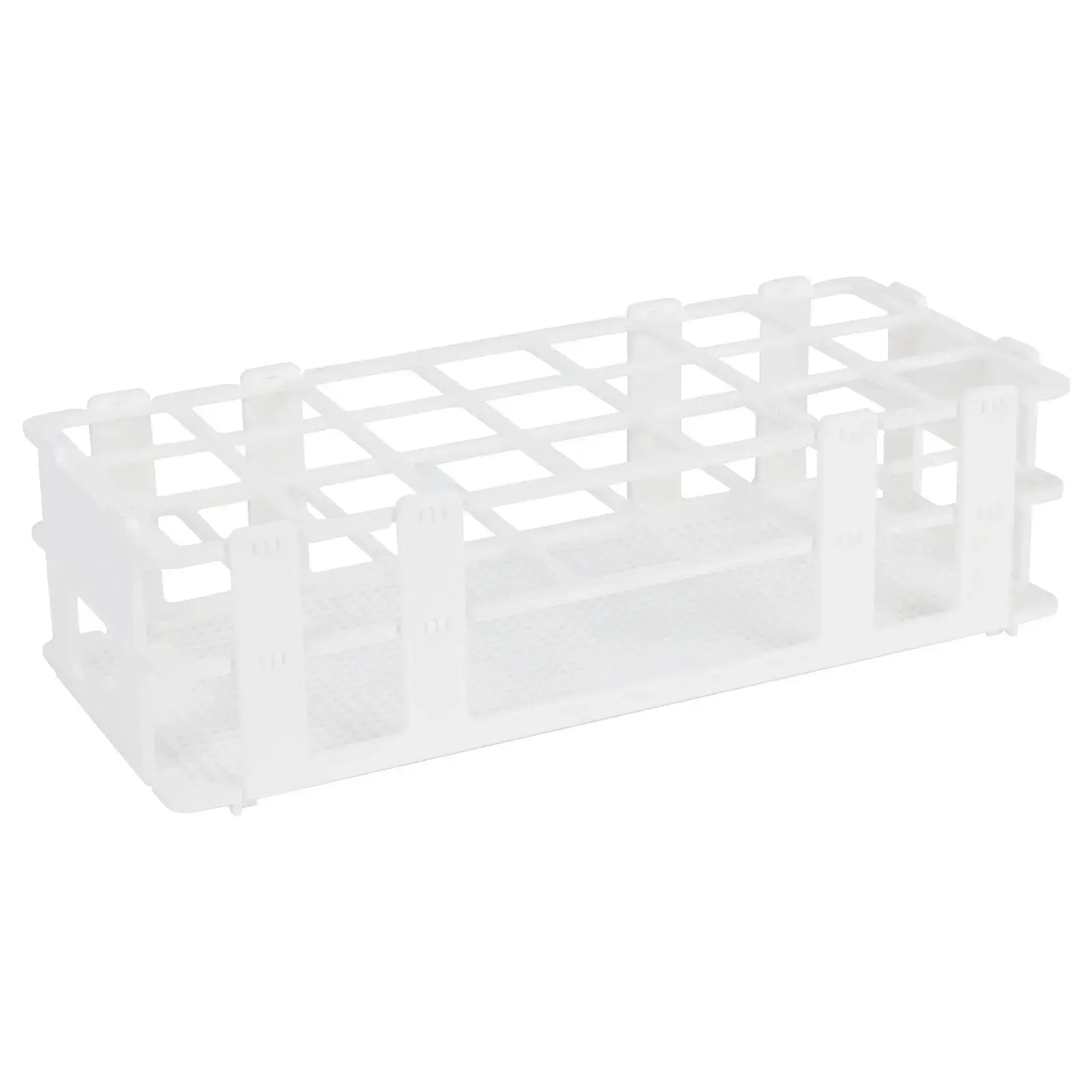 Comprehensive product view and setup components for StonyLab White Plastic Test Tube Rack