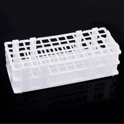 StonyLab White Plastic Test Tube Rack heavy duty chemical processing configuration