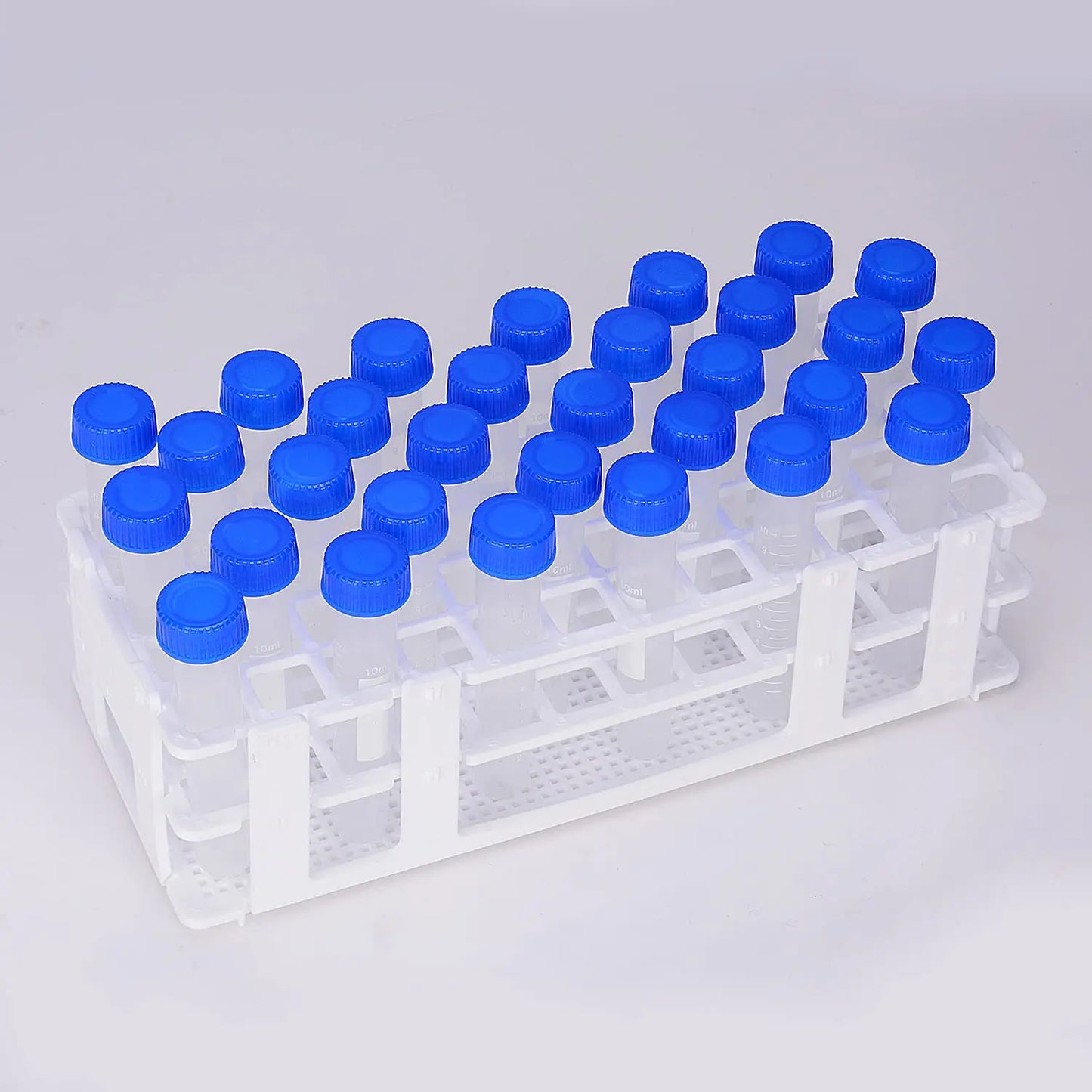 White Plastic Test Tube Rack, 60-Place Racks
