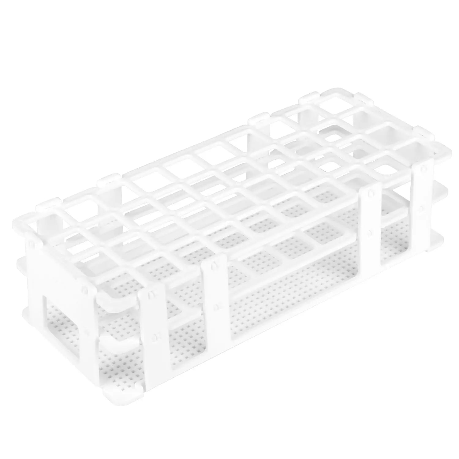 Comprehensive product view and setup components for StonyLab White Plastic Test Tube Rack