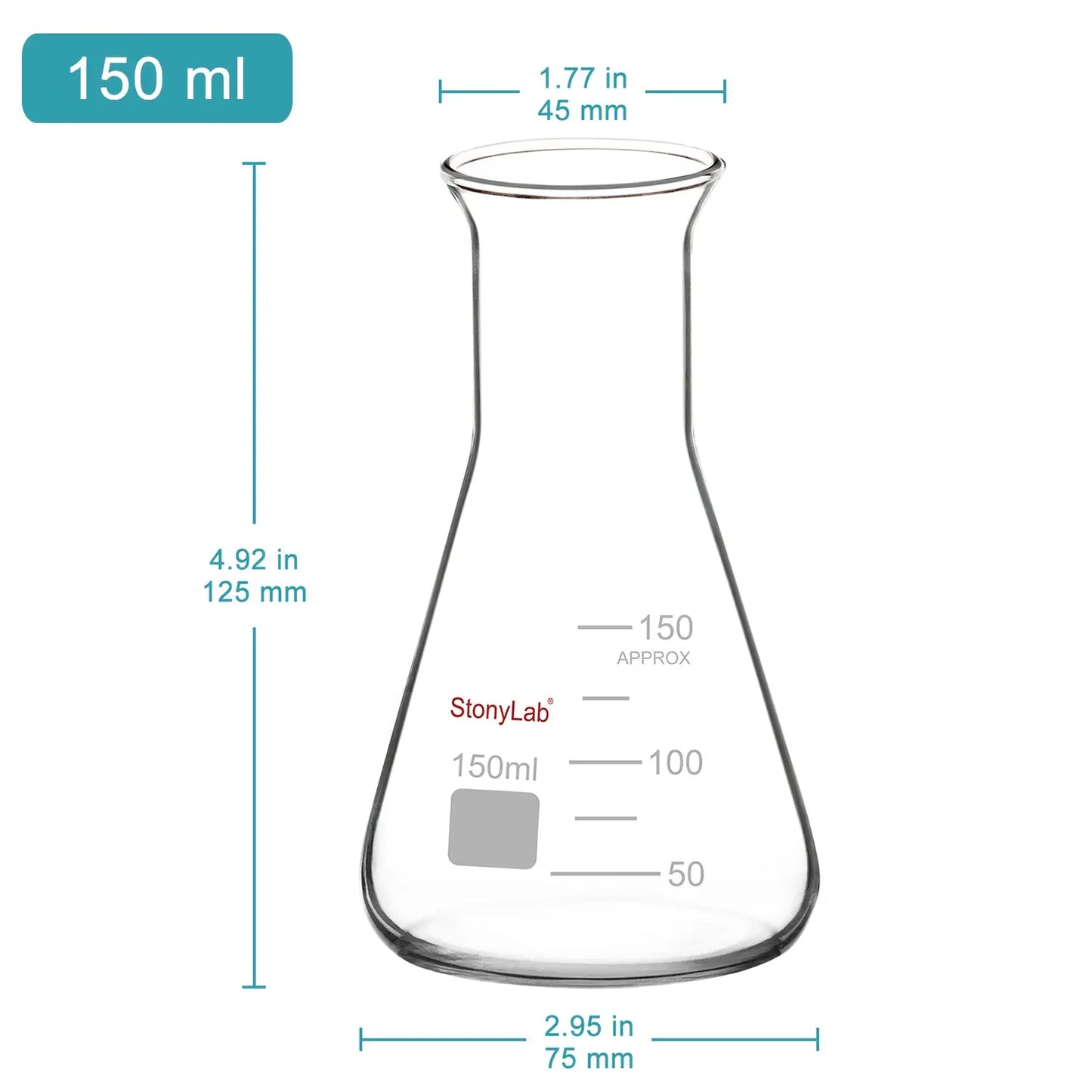 Wide Mouth Erlenmeyer Flask, 50-1000 ml Flasks - Erlenmeyer